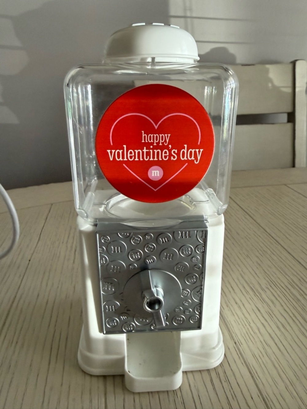 M&M Logo Happy Valentines Day Candy Dispenser In White